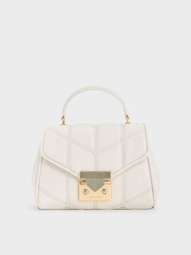 Charles & Keith - Eudora Chevron Top Handle Bag - Charles & Keith - Modalova