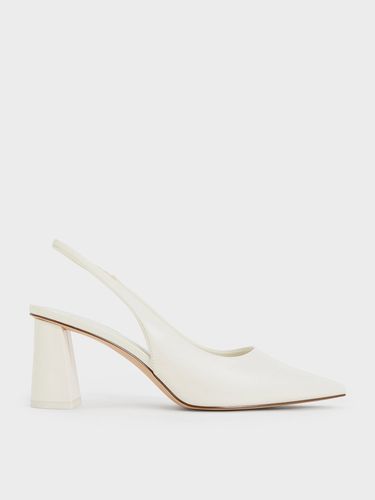 Charles & Keith - Elastane Trapeze Heel Slingback Pumps - Charles & Keith - Modalova