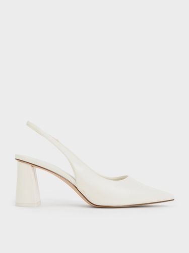 Charles & Keith - Teagan Elastane Trapeze Heel Slingback Pumps - Charles & Keith - Modalova