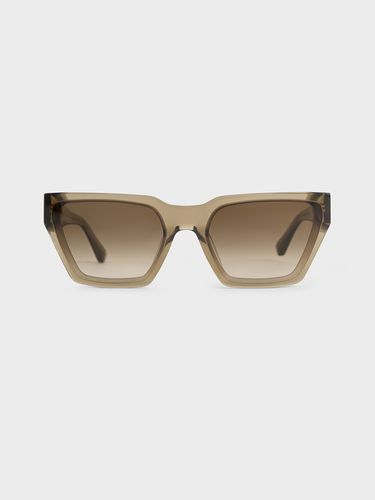 Charles & Keith - Recycled Acetate Angular Sunglasses - Charles & Keith - Modalova