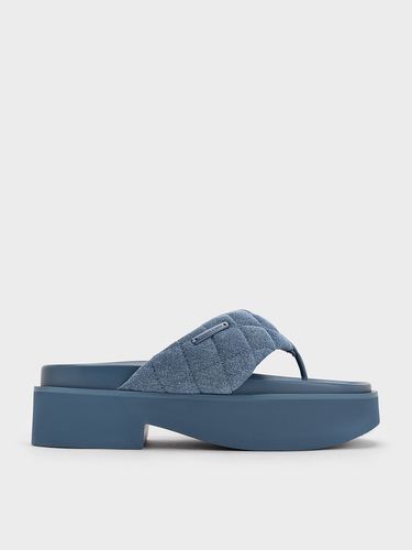 Charles & Keith - Denim V-Strap Platform Thong Sandals - Charles & Keith - Modalova