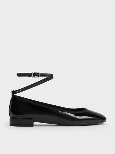 Charles & Keith - Patent Ankle-Strap Ballet Flats - Charles & Keith - Modalova