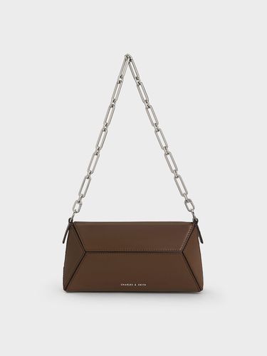 Charles & Keith - Nasrin Geometric Chain-Handle Shoulder Bag - Charles & Keith - Modalova