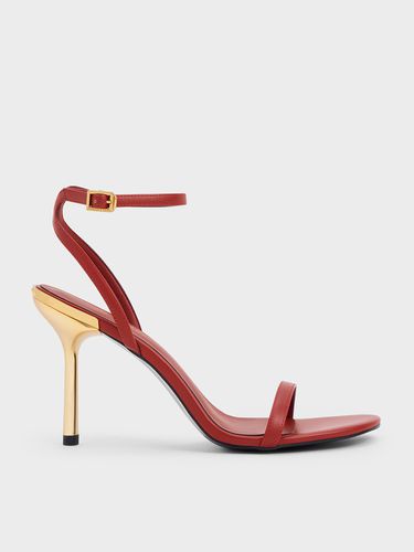 Charles & Keith - Metallic Stiletto-Heel Ankle-Strap Sandals - Charles & Keith - Modalova