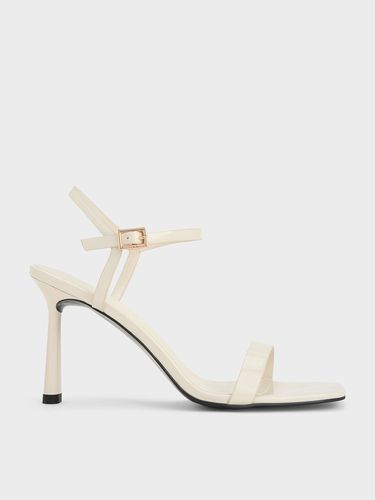 Charles & Keith - Patent Square-Toe Ankle-Strap Heeled Sandals - Charles & Keith - Modalova