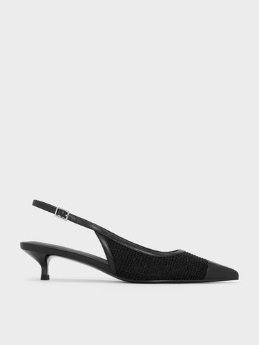 Charles & Keith - Mesh Cap-Toe Kitten-Heel Pumps - Charles & Keith - Modalova