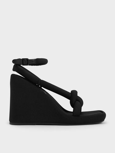 Charles & Keith - Toni Knotted Puffy-Strap Wedges - Charles & Keith - Modalova