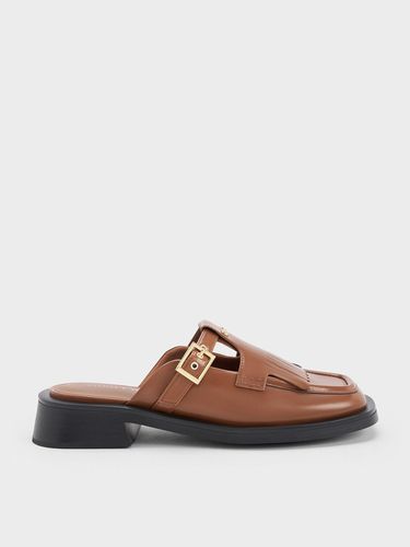 Charles & Keith - Studded Cut-Out Fringe Mules - Charles & Keith - Modalova