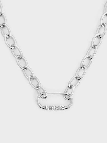 Charles & Keith - Reagan Crystal Chain-Link Necklace - Charles & Keith - Modalova