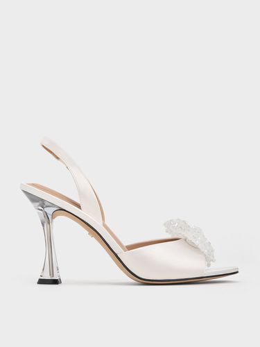 Charles & Keith - Recycled Polyester Beaded Bow Slingback Pumps - Charles & Keith - Modalova