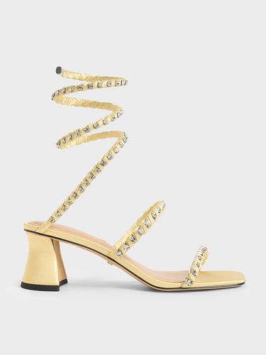 Charles & Keith - Goldie Recycled Polyester Gem-Encrusted Spiral Sandals - Charles & Keith - Modalova