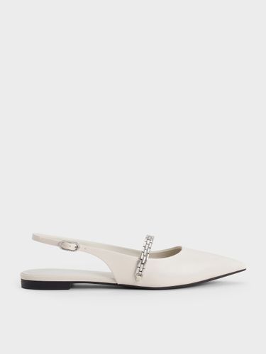 Charles & Keith - Chaussures à bout pointu à bride arrière et maillons de chaîne - Charles & Keith - Modalova