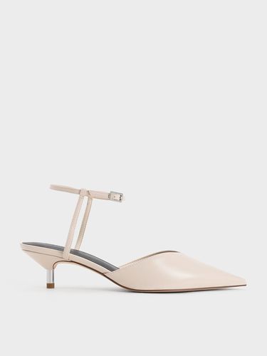 Charles & Keith - Crinkle-Effect Kitten-Heel Pointed-Toe Pumps - Charles & Keith - Modalova