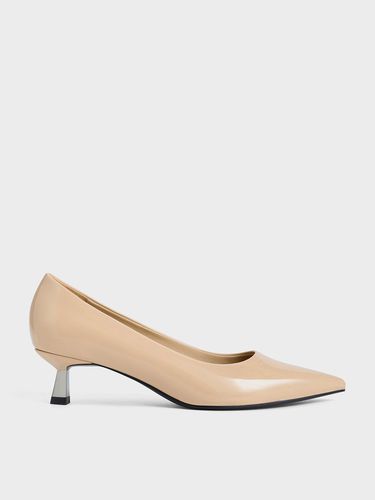 Charles & Keith - Patent Pointed-Toe Kitten-Heel Pumps - Charles & Keith - Modalova