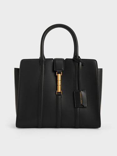 Charles & Keith - Large Cesia Metallic Accent Tote Bag - Charles & Keith - Modalova