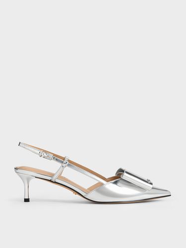 Charles & Keith - Lu Metallic Leather Bow Slingback Pumps - Charles & Keith - Modalova