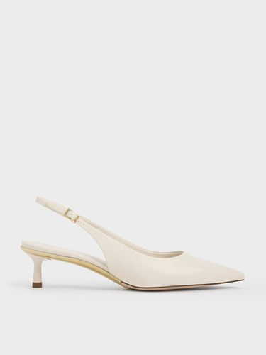 Charles & Keith - Curtis Pointed-Toe Kitten-Heel Slingback Pumps - Charles & Keith - Modalova