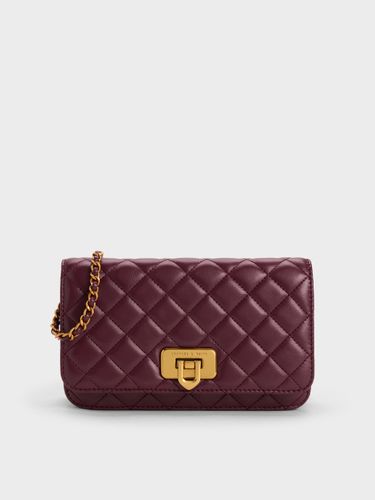 Cressida Quilted Push-Lock Clutch - Charles & Keith - Modalova