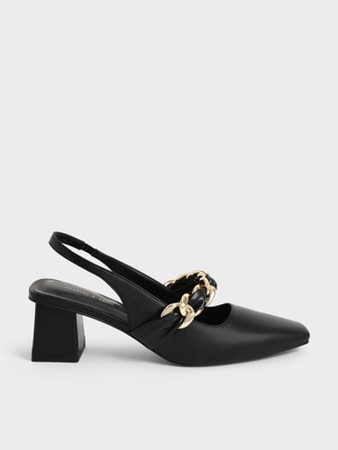 Charles & Keith - Braided Chain-Link Slingback Pumps - Charles & Keith - Modalova