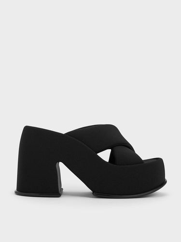 Charles & Keith - Toni Puffy-Strap Crossover Platform Mules - Charles & Keith - Modalova