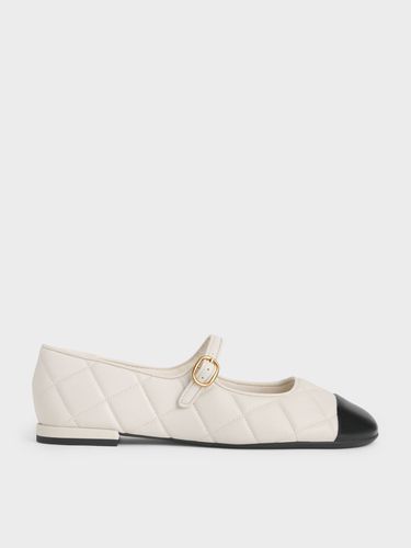 Charles & Keith - Cap-Toe Quilted Mary Janes - Charles & Keith - Modalova