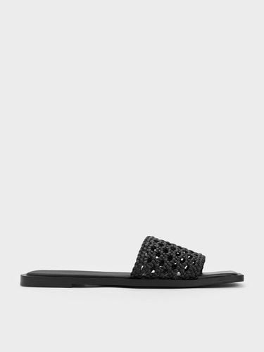 Charles & Keith - Woven Square-Toe Slides - Charles & Keith - Modalova