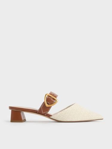 Charles & Keith - Sepphe Cut-Out Tweed Heeled Mules - Charles & Keith - Modalova