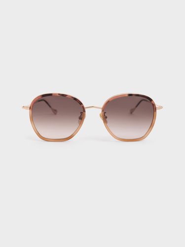 Charles & Keith - Recycled Acetate Wire-Frame Sunglasses - Charles & Keith - Modalova