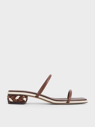 Charles & Keith - Double-Strap Braided-Heel Mules - Charles & Keith - Modalova