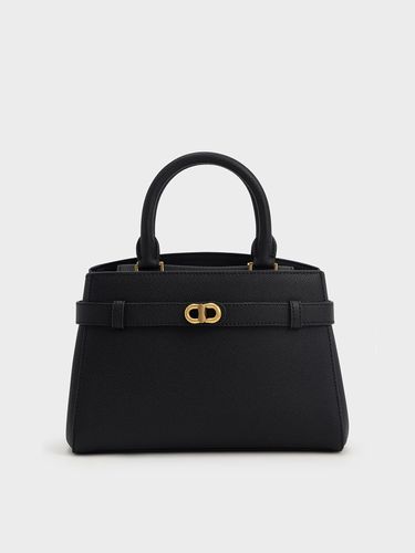 Charles & Keith - Aubrielle Metallic-Accent Belted Bag - Charles & Keith - Modalova