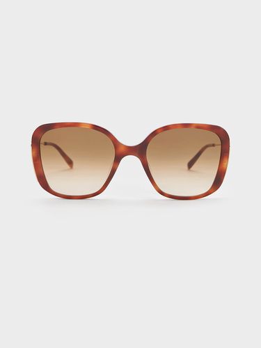 Charles & Keith - Recycled Acetate Tortoiseshell-Frame Butterfly Sunglasses - Charles & Keith - Modalova