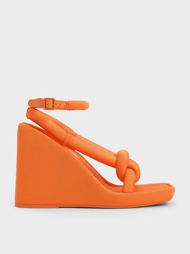 Charles & Keith - Toni Knotted Puffy-Strap Wedges - Charles & Keith - Modalova