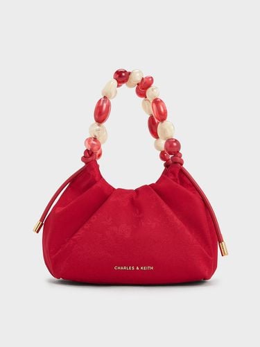 Charles & Keith - Aviary Jacquard Beaded-Handle Bag - Charles & Keith - Modalova