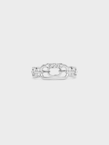 Charles & Keith - Reagan Crystal Chain-Link Ring - Charles & Keith - Modalova