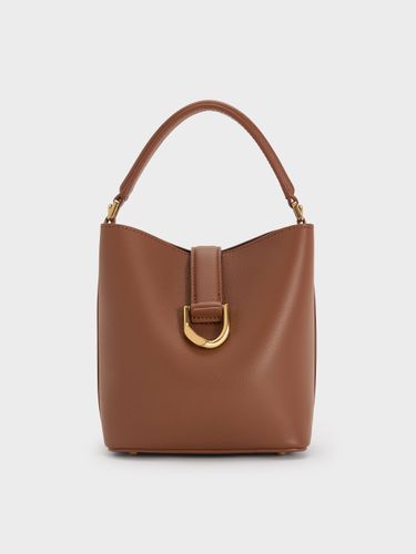 Charles & Keith - Gabine Ledertasche mit Gürtelklappe und Tragegriff - Charles & Keith - Modalova