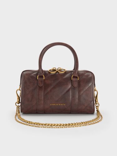 Charles & Keith - Philomena Bowlingtasche mit Kettengriff und Paneelen - Charles & Keith - Modalova