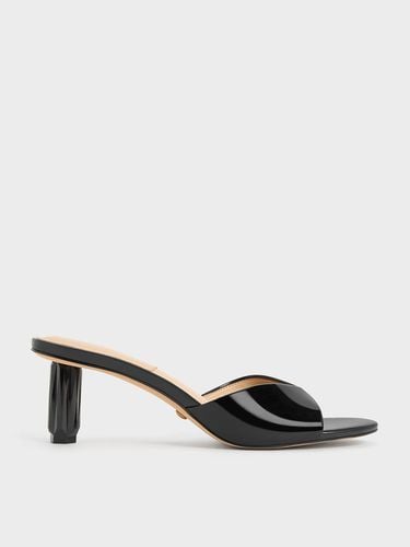 Charles & Keith - Leather Geometric Heel Mules - Charles & Keith - Modalova