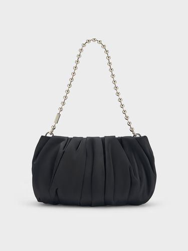 Charles & Keith - Satin Ruched Bead-Handle Bag - Charles & Keith - Modalova