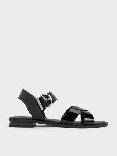 Charles & Keith - Patent Crossover Strap Sandals - Charles & Keith - Modalova