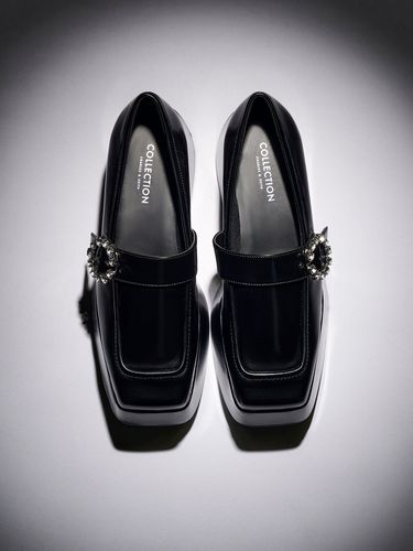 Charles & Keith - Gem-Embellished Chunky Platform Loafers - Charles & Keith - Modalova