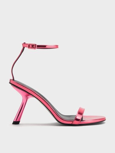 Charles & Keith - Metallic Slant-Heel Ankle-Strap Sandals - Charles & Keith - Modalova