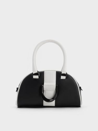 Charles & Keith - Gabine Two-Tone Leather Top Handle Bag - Charles & Keith - Modalova