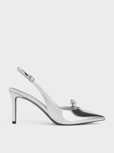 Charles & Keith - Metallic Bow Slingback Pumps - Charles & Keith - Modalova