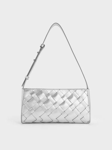 Charles & Keith - Ivette Metallic Woven Elongated Shoulder Bag - Charles & Keith - Modalova