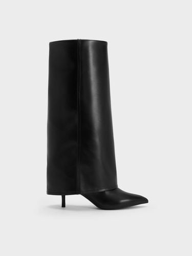 Charles & Keith - Fold-Over Pointed-Toe Knee-High Boots - Charles & Keith - Modalova