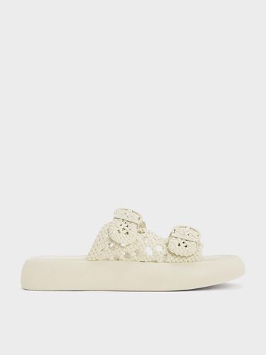 Charles & Keith - Woven Double-Strap Buckled Sandals - Charles & Keith - Modalova