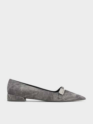 Charles & Keith - Robbie Denim-Effect Pointed-Toe Ballet Flats - Charles & Keith - Modalova