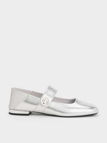 Charles & Keith - Yara Metallic Mary Jane Flats - Charles & Keith - Modalova