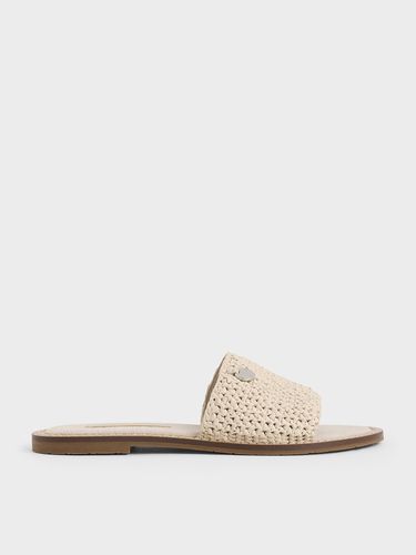 Charles & Keith - Raffia Woven Slide Sandals - Charles & Keith - Modalova