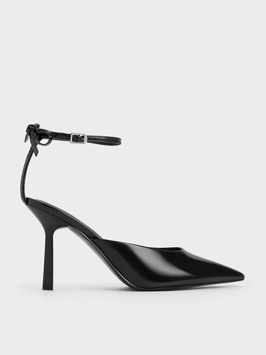 Charles & Keith - Bow Ankle-Strap Pointed-Toe Stiletto Pumps - Charles & Keith - Modalova